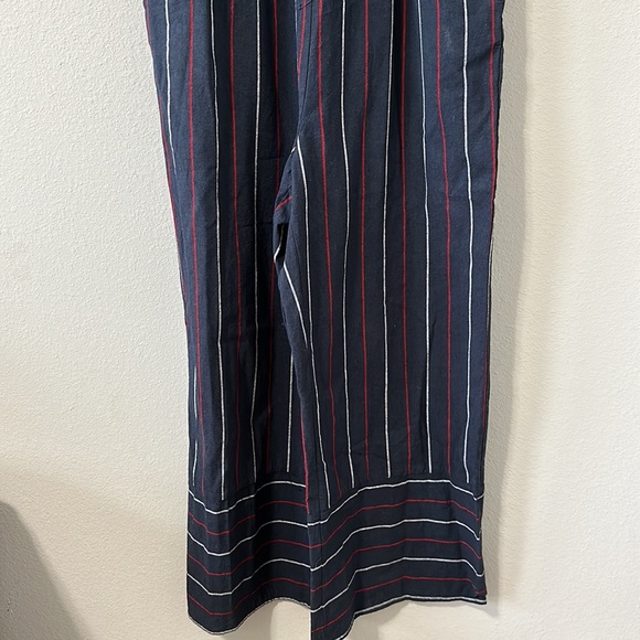 Universal Thread Sleeveless Striped Jumpsuit Navy Blue/Red/White Small - Picture 4 of 16